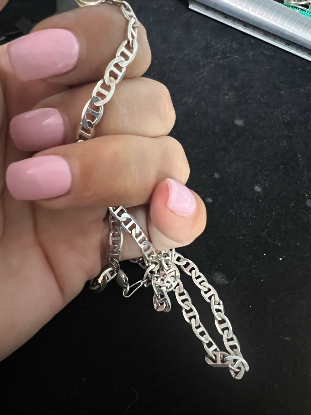 925 STERLING SILVER MARINER LINK NECKLACE 22in. Very NICE